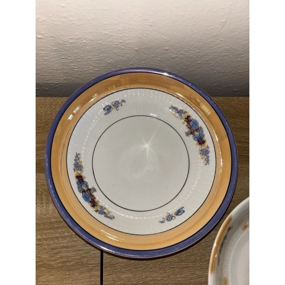 Vintage Bavarian Porcelain Floral Serving Bowls Set of 3 (Lusterware) Antique